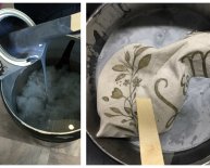 How to make fabric dye from paint?